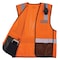 Ergodyne Hi-Vis Safety Vest w/Black Bottom 2XL, 3XL Class 2 U Back, , Zipper 2 Pockets, 1 Mic Tab 8210ZBK - alternate 4